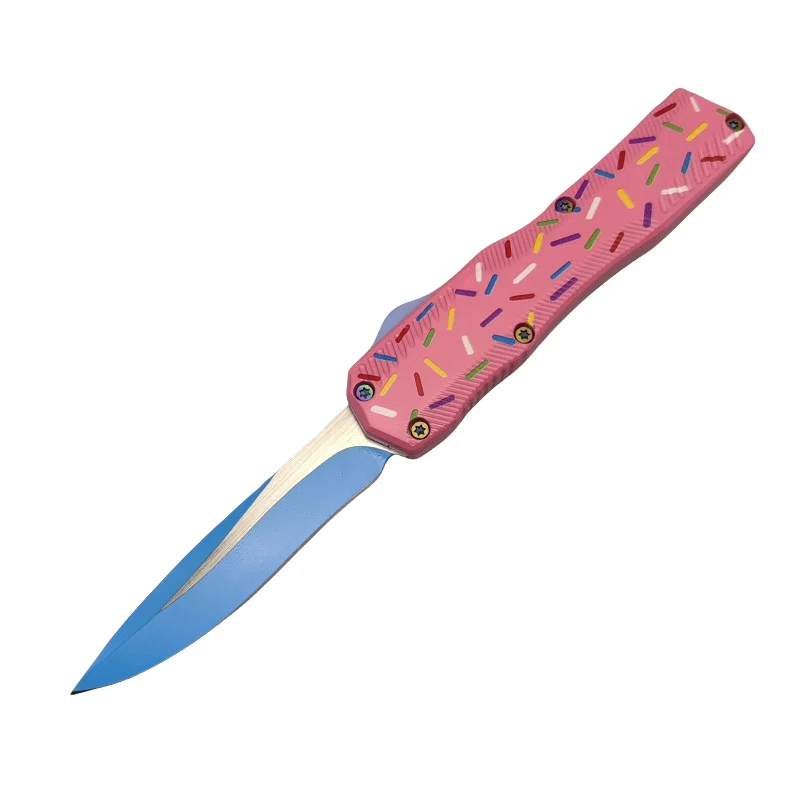 New Pink Donut Switchblade OTF Knife
