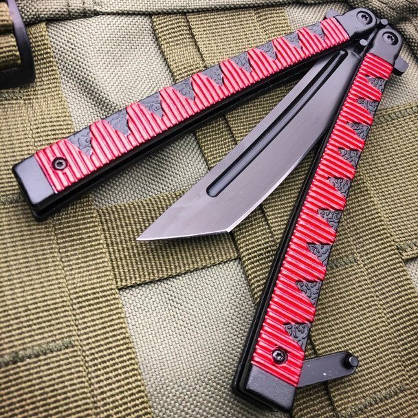 9.5Inch Samurai Japanese Style Tanto Blade Butterfly Knife Balisong