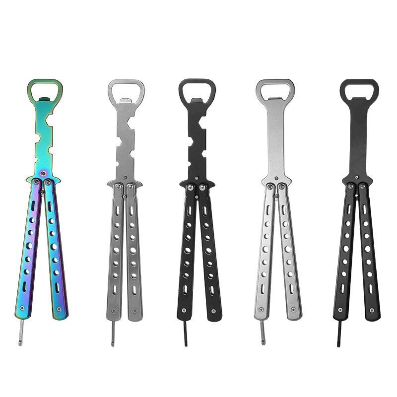 Balisong Şişe A&ccedil;acağı &Ccedil;ok Fonksiyonlu Yaratıcı Şarap A&ccedil;acağı Ev Kullanımı İ&ccedil;in