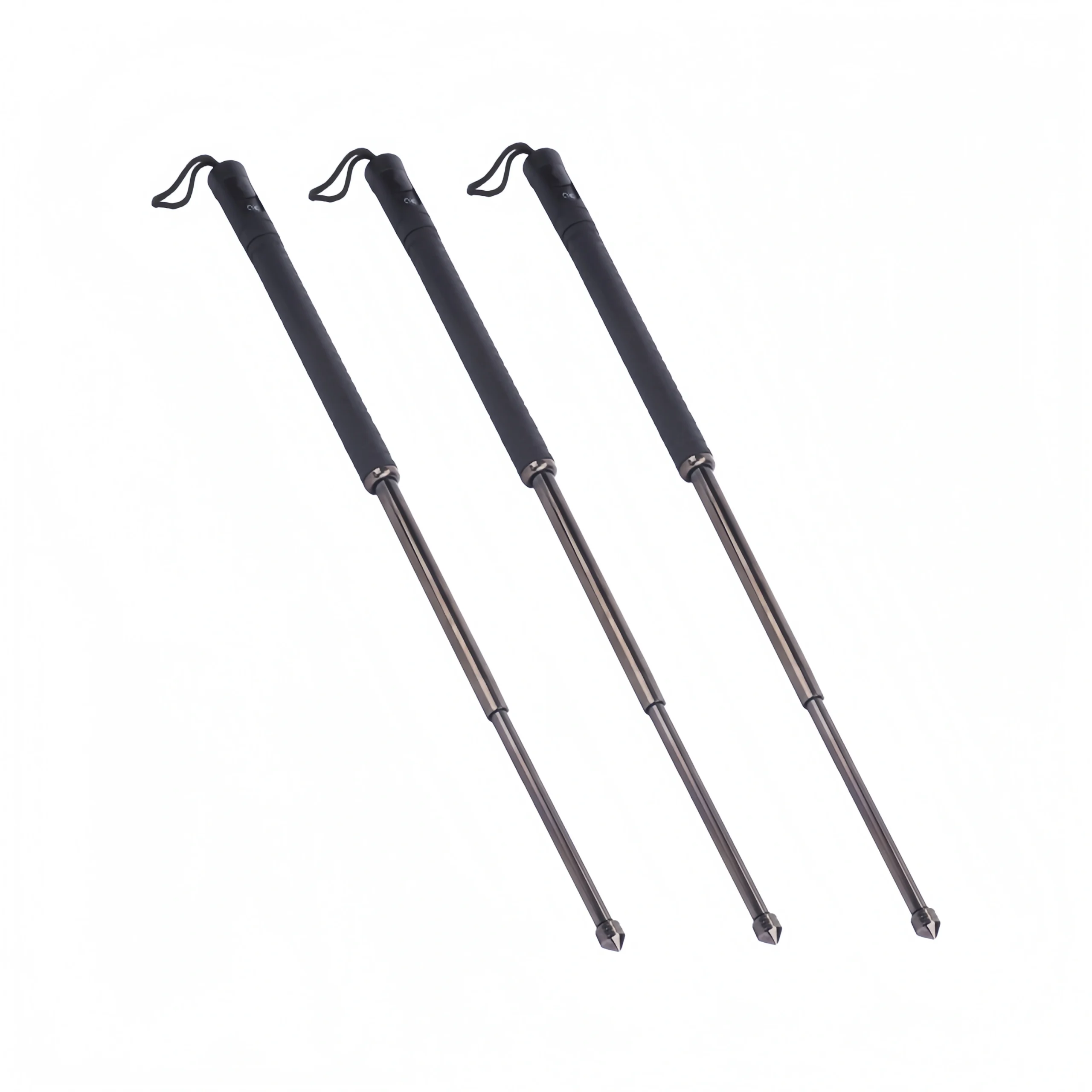 Automatic Spring Telescopic Baton with Alloy Steel Conical Tip