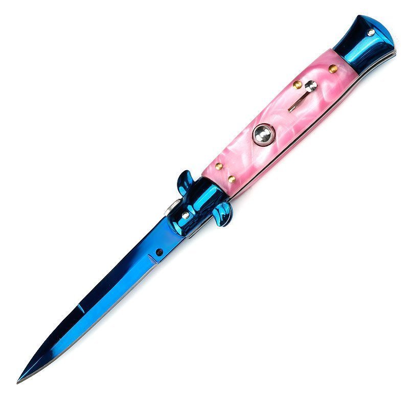 Pembe Saplı Stiletto Bıçak