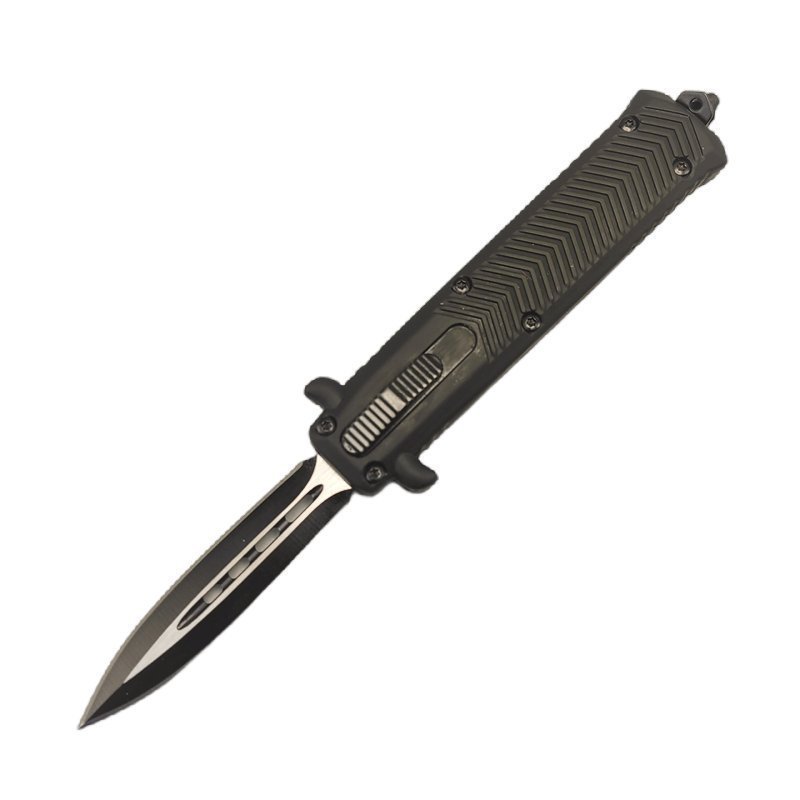4.15 Inch Italian Stiletto Knife - Black Finish