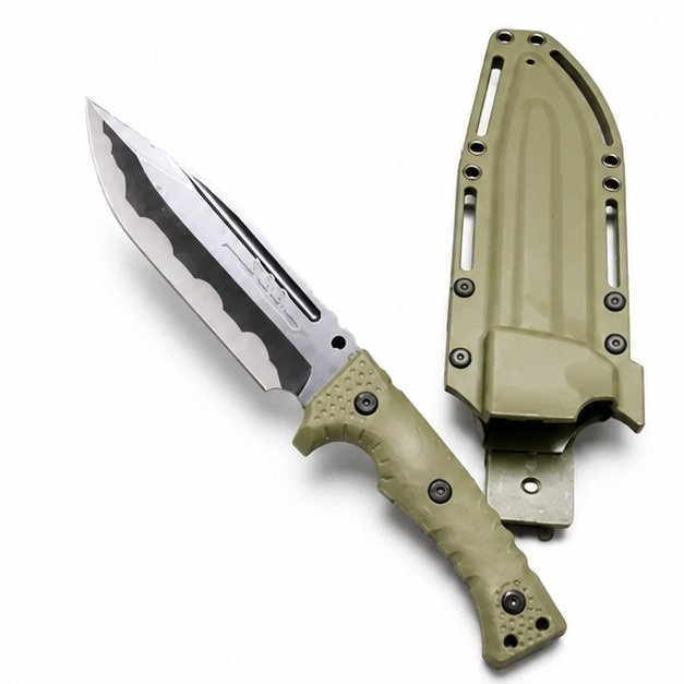 Kamp dış mekan hayatta kalma bı&ccedil;ağı taşınabilir bı&ccedil;ak y&uuml;ksek sertlik d&uuml;z bı&ccedil;ak keskin hayatta kalma bı&ccedil;ağı entegre omurga y&uuml;ksek sertlik taktik knife--Green-2