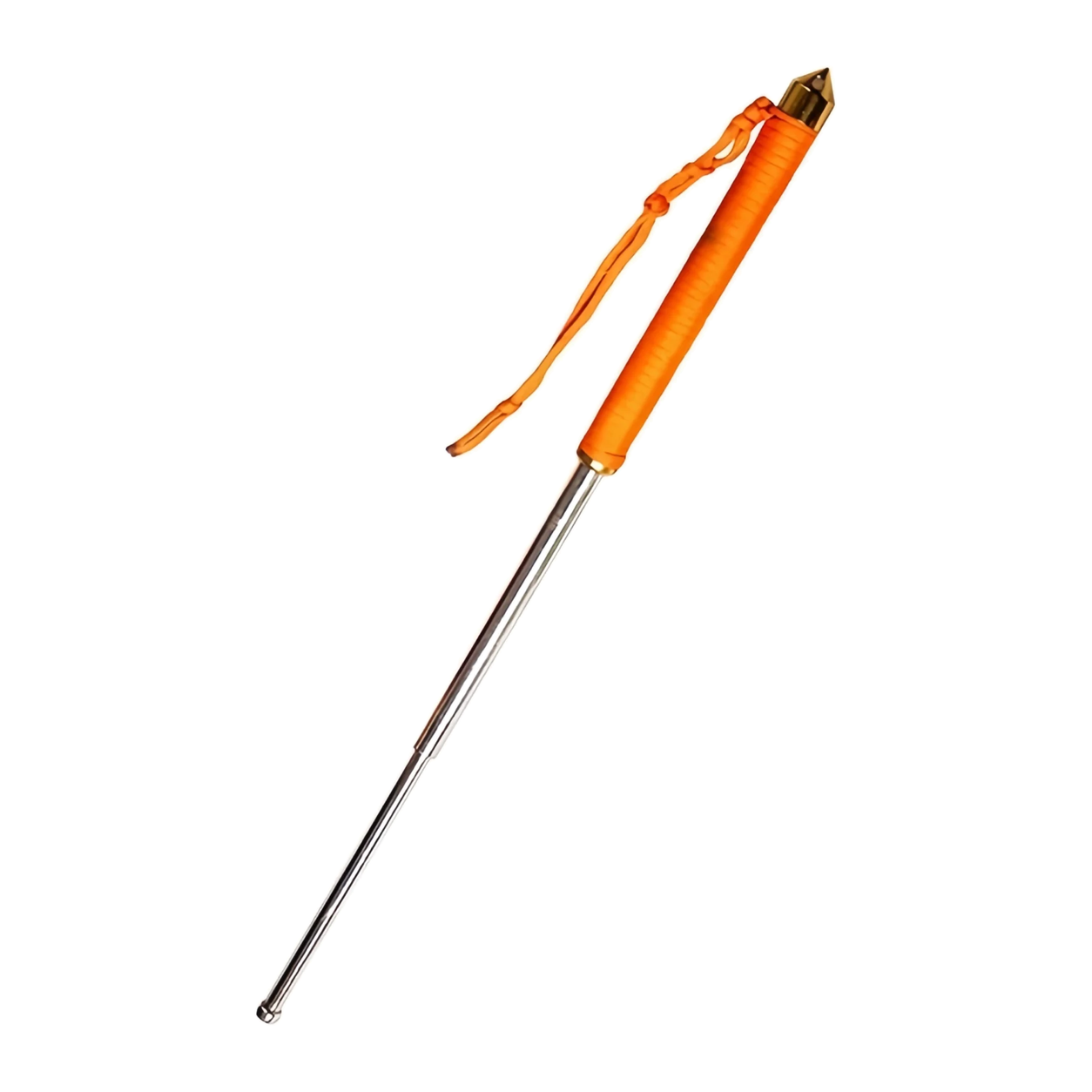 Hummer Handle Three-Section Telescopic Baton with Rubber Grip & Emergency Tip
